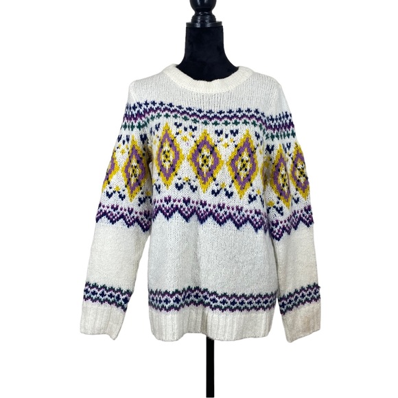 Talbots Fair Isle Mockneck Sweater - Picture 3 of 8